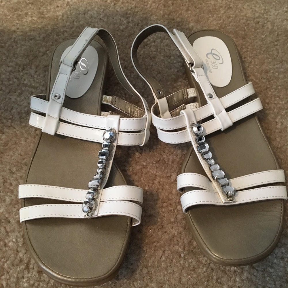 White comfort sandals